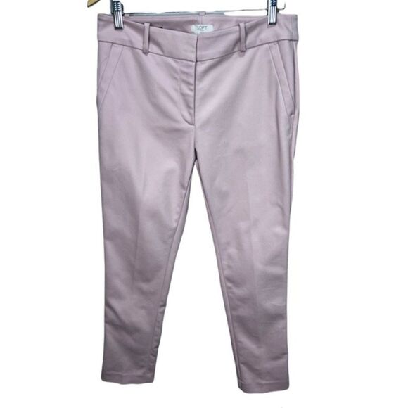 Size 8 Loft Petite Pink Modern Skinny Ankle Pants - Picture 1 of 8